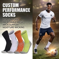 Logo de marque personnalisé chaussette de football chaussettes de football culb chaussettes d'entraînement épais élite anti-dérapant sport chaussettes de football pour hommes