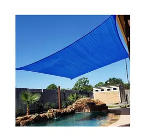 Factory Directly Supplied 185GSM HDPE Square Sun Shade Sail Canopy 98% UV Block Outdoor Patio Garden With Hardware Kit