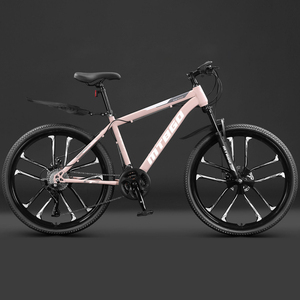 Bicicleta de Montaña Dirt Bike de 26/24 Pulgadas, 21 Velocidades, Todoterreno, para Estudiantes, con Suspensión en Horquilla, Frenos de Disco Dobles, <span class=keywords><strong>Cuadro</strong></span> de Acero al <span class=keywords><strong>Carbono</strong></span>, 150 kg - Product Image 6
