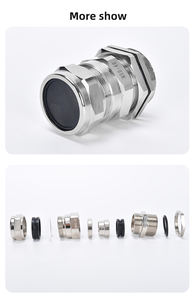 Prensaestopas de doble compresión IP66 25S M25 para Cable armourado en latón niquelado - Product Image 2