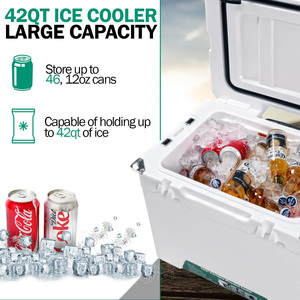 Boright Heavy Duty 42QT Portable Rotomoulé Glace Poitrine Glacière Roues Télescopique Pull Grande Capacité LLDPE Vin Alimentaire Boîtes - Product Image 4