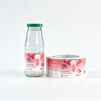 Étiquette de bouteille autocollante personnalisée, autocollant en vinyle imperméable pour l'emballage de bouteilles de vin mousseux, de soju et de verres
