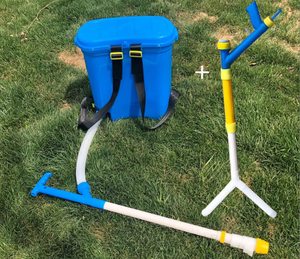 Chariot d'épandage <span class=keywords><strong>professionnel</strong></span> en toute saison pour pelouse et jardin, capacité de 25 L, utilisé pour l'<span class=keywords><strong>engrais</strong></span>, le grain et l'herbe. - Product Image 5