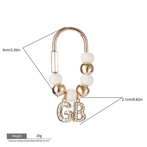 New arrivals hiện đại sang trọng sang trọng thanh lịch móc chìa khóa cao cấp Monogram cá nhân kim loại tinh thể túi quyến rũ cho người phụ nữ - Product Image 6