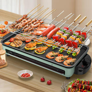 Grille électrique multifonction <span class=keywords><strong>sans</strong></span> <span class=keywords><strong>fumée</strong></span>, revêtement antiadhésif PTFE, grilles de barbecue, grille électrique de table pour usage domestique et automobile - Product Image 1