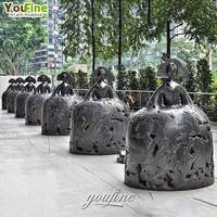 Escultura de Bronce de la Dama Valdes, Diseño Moderno y Abstracto de un Artista Famoso de YOUFINE, Estatua de Manolo Valdez