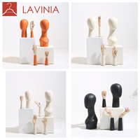 Présentoir en cuir Lavinia pour mains et têtes de mannequin, support pour bijoux de poignet, support pour perruques, support pour chapeaux, support pour foulards, accessoires de vitrine