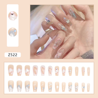 Uñas Postizas Francesas 3D de Alta Calidad, Material ABS, Nuevo Diseño, Almendradas, Ovaladas, Coffin, Diamante, Uñas Artificiales