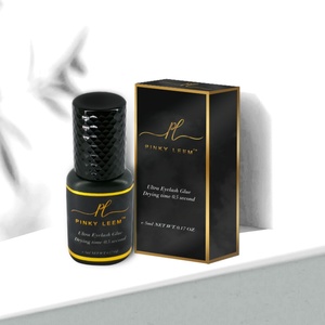 Colle pour extensions de cils Pinky Leem à séchage rapide 0,5 à 1 seconde, colle noire imperméable pour extensions de cils, colle adhésive longue durée, 10 pièces de 5 ml - Product Image 2