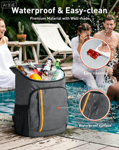 Mochila Refrigerante de Poliéster ODM/OEM, Ligera y Aislada, de <span class=keywords><strong>7.4</strong></span> Galones, a Prueba de Fugas, para Hombres y Mujeres, para Campamento, Senderismo y Deportes - Product Image 6
