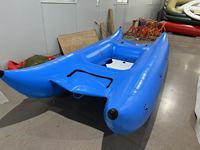 Bateau Catamaran Gonflable en PVC de Haute Qualité, Sans Cadre, Haute Vitesse, pour la Pêche en Radeau et les Sports Nautiques en Eau Blanche (2 places)