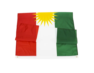 Doppio lato 75D poliestere rosso bianco verde e sole per interni paese Kurdistan bandiere <span class=keywords><strong>Kurdish</strong></span> per marzo - Product Image 2