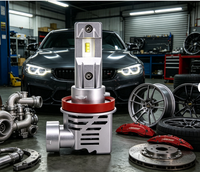 Ampoule de phare LED jaune doré 3500K, lumière laser haute luminosité, universelle pour phare de voiture et de moto
