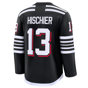 Camisetas de Hockey para Hombre, Completamente Cosidas, de los Jugadores Destacados 13 Nico Hischier, 30 <span class=keywords><strong>Martin</strong></span> Brodeur, 86 Jack Hughes, Tallas S-3XL - Product Image 2