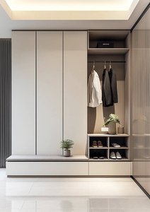 Meuble <span class=keywords><strong>de</strong></span> rangement modulaire haut <span class=keywords><strong>de</strong></span> gamme sur mesure avec organisateur <span class=keywords><strong>de</strong></span> chaussures et porte-manteau intégrés pour projets hôteliers et d'appartements haut <span class=keywords><strong>de</strong></span> gamme - Product Image 3