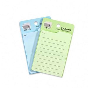 Foldable Sticky Notes Set Pastel Color Assorted Dot/Line/Grid Pages Self-adhesive <b>Memo</b> <b>Pads</b> Office School Stationery Note Taking - Product Image 5