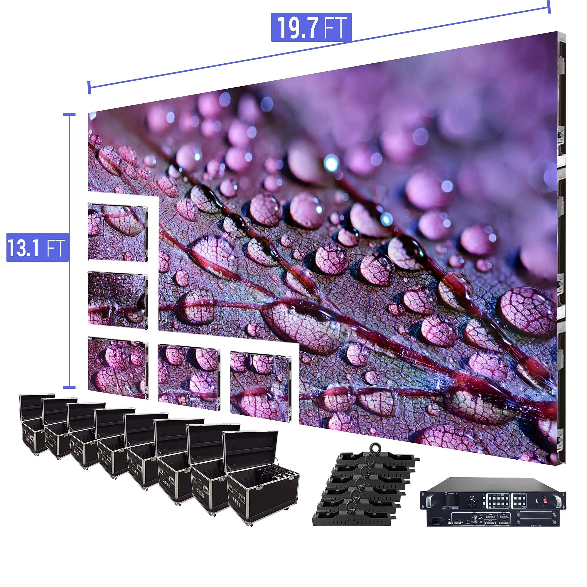 Tv 2.5M Transparent Led Screen Outdoor Video Wall 55" Panel