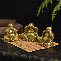Petit décor de table personnalisé pour la maison bouddhisme thaïlande résine or design assis acolyte novice statue de moine statue de bouddha en méditation
