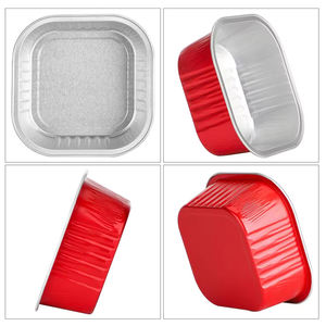 قابلة لإعادة التدوير ، حاوية كيك من رقائق الألومنيوم ، وعاء فلان مربع للحلويات ، أكواب فويل للخبز لجمع حفلات الزفاف - Product Image 4