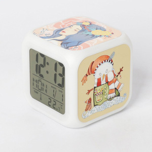 Truyền Nhiệt In Ấn Sáng Tạo Sinh Viên Thông Minh Đồng Hồ Báo Thức USB Máy Tính Để Bàn Kỹ Thuật Số LED Đồng Hồ Đếm Ngược Đồng Hồ Báo Thức - Product Image 1