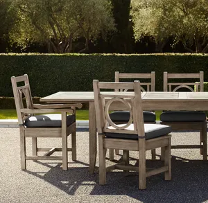 Meubles d'extérieur de luxe pour hôtel, design de jardin anglais classique du XXe siècle, ensembles de salle à manger en teck Leagrave - Product Image 1