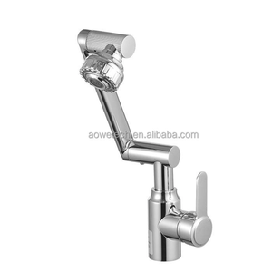 Grifo de Cocina Universal Giratorio de Latón AOWE, Moderno y Sencillo, de un Solo Orificio, con Válvula de Cerámica para Agua Fría y Caliente, Montado en el Encimera - Product Image 3