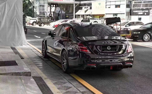 Kit in fibra di carbonio per <span class=keywords><strong>Mercedes</strong></span> classe W222 S63 AMG S65 AMG a reggiseno kit bus labbra anteriori <span class=keywords><strong>B</strong></span> diffusori posteriori spoiler parafanghi prese d'aria - Product Image 6