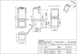 Machine de pointage BEG283D, serrure de porte biométrique à empreintes digitales, serrure intelligente à empreintes digitales Tuya, module optique pour appareil officiel - Product Image 4