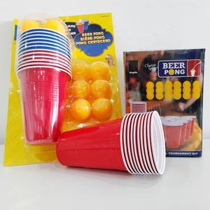 再利用可能なPPプラスチックカップセットダブルウォールデザインカスタマイズロゴ & カラーブリスターカード茶ミネラル飲料 - Product Image 1