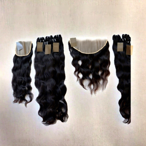 Extensions de cheveux indiens Remy vierges 100% naturels, cuticules alignées, tissage simple, mèches brutes en vrac pour tressage, toutes couleurs - Product Image 1