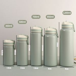 Custom logo 12oz 17oz 22oz 32oz 40oz Stainless Steel Vacuum Insulated Thermos <b>Flask</b> Powder Coated Thermal Sports Water Bottle - Product Image 3