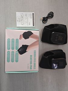 Wireless Heated Ankle Brace Electric <b>Vibration</b> Massager Digital Display Touch Control Velcro Strap Black Gray Dual Color - Product Image 6
