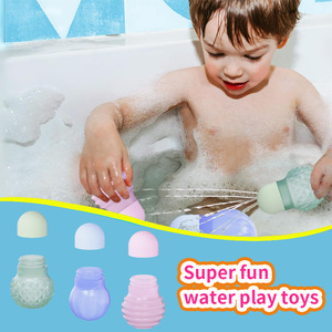 Jouets de bain pour bébé, 3 pièces, jouets sensoriels à presser, ensemble de jeu pour baignoire pour enfants de 2 à 4 ans - Product Image 4