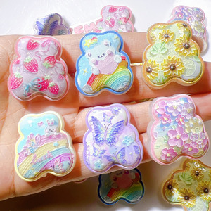 Best Sales Resin Crafts Mini Resin Animals Resin Cute Bear Handcrafts Wholesale Diy Phone Case Charms Key Chain for Decoration
