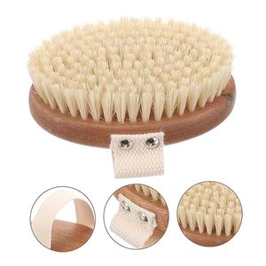 Factory Wholesale Natural Oval Shape Boar Bristle Wood Massage Dry Body <b>Brush</b> for <b>Shower</b> - Product Image 2