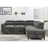 Canapé-lit convertible deux places en forme de L, pliable, en velours, écologique, confortable, durable, avec rangement, pour la maison - Vente en gros