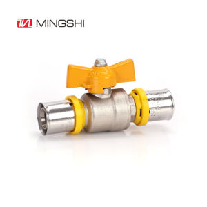 MIINGSHI presse raccords en laiton presse vanne à boisseau sphérique U <span class=keywords><strong>TH</strong></span> <span class=keywords><strong>profil</strong></span> pour <span class=keywords><strong>multicouche</strong></span> Pex Al Pex tuyau - Product Image 2
