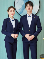 Ropa de trabajo de Recepción de bienvenida de negocios profesional, restaurante chino, gerente de banquete de Hotel, traje de personal de recepción, 4 transpirables