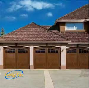 LONG TAI Meilleur <span class=keywords><strong>prix</strong></span> Personnalisé Automatique Électrique Sectionnel Double Peau <span class=keywords><strong>Bois</strong></span> Portes de Garage en Acier pour Villa - Product Image 5