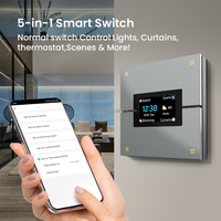 Para Tuya Smart Scene Pantalla de luz de aluminio blanco 240V/220V Panel de Control Central multifuncional PC interruptor de pared Smart Life