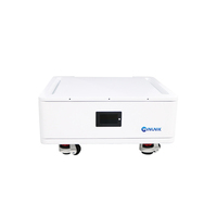 Batteria di accumulo energetico domestico impilabile WINUNIK 5.12kWh 51.2V 100Ah LiFePO4 con ruote, BMS solare mobile e protezione IP20