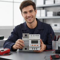 Compteur d'énergie DC DJSF1352-D-600 600A Courant Maximal pour Solaire Photovoltaïque, Télécommunications et Bornes de Recharge Véhicules Électriques Modbus-RTU Rail DIN
