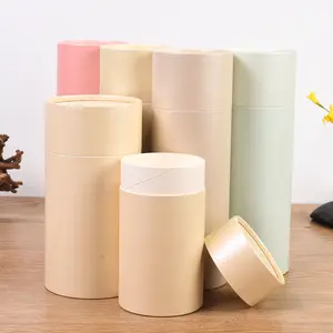 Newly Designed Custom Gift Package Box Eco Round Paper Tube Recycled Cylinder Cardboard Paper Gift Tube Box