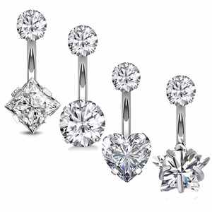 <span class=keywords><strong>Piercing</strong></span> de <span class=keywords><strong>nombril</strong></span> en acier titane avec design cœur sexy, cristal carré, strass, pierre de zircon, anneaux de <span class=keywords><strong>nombril</strong></span> plaqués <span class=keywords><strong>or</strong></span> - Product Image 1