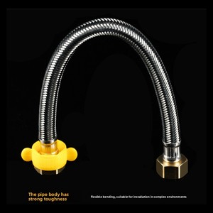 Tuyau tressé métallique anti-explosion haute pression en acier inoxydable 304 avec capuchon en cuivre pour chauffe-<span class=keywords><strong>eau</strong></span>, toilettes et <span class=keywords><strong>robinet</strong></span> <span class=keywords><strong>d</strong></span>'<span class=keywords><strong>eau</strong></span> froide/chaude (entrée/sortie) - Product Image 3