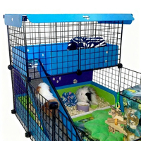 Tapis de sol de maison pour animaux de compagnie PP carton ondulé diviseur de cage de cochon d'Inde panneau en plastique lavable habitat de petit animal