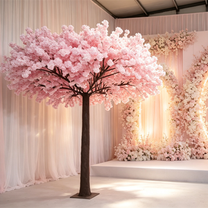 Arbre artificiel de cerisier rose clair, <span class=keywords><strong>1</strong></span> pièce minimum, grand arbre de sakura pour décor de scène de mariage, toile de fond de fête, cabine photo - Product Image 1
