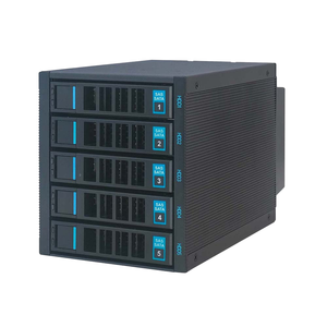 Boîtier de stockage en plastique à 5 baies pour disques durs, échangeables à chaud, avec 6 positions pour lecteurs optiques - Product Image 1