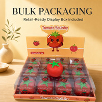 Nouveau jouet à presser réaliste en forme de tomate, à récupération lente, croustillant et moelleux, anti-stress, fruits et légumes émotionnels, boîte surprise cadeau