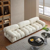 VONLIVA Canapé d'angle modulable en tissu style capitonné moderne, sans structure, compressé sous vide, pour salon